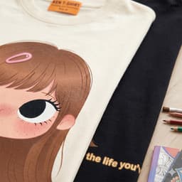 Áo Thun HY KORÉ Búp bê tóc nâu 3366 Form Rộng Localbrand Oversize Unisex Vải Cotton 75% Nam Nữ Mặc Đẹp 7