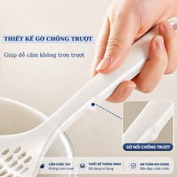 Thìa nhúng mì vớt đồ ăn - Thìa lỗ nhựa vớt đồ ăn dễ dàng và an toàn, vá vớt đồ ăn nhà bếp, nhatle.store2 7