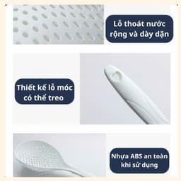 Thìa nhúng mì vớt đồ ăn - Thìa lỗ nhựa vớt đồ ăn dễ dàng và an toàn, vá vớt đồ ăn nhà bếp, nhatle.store2 6