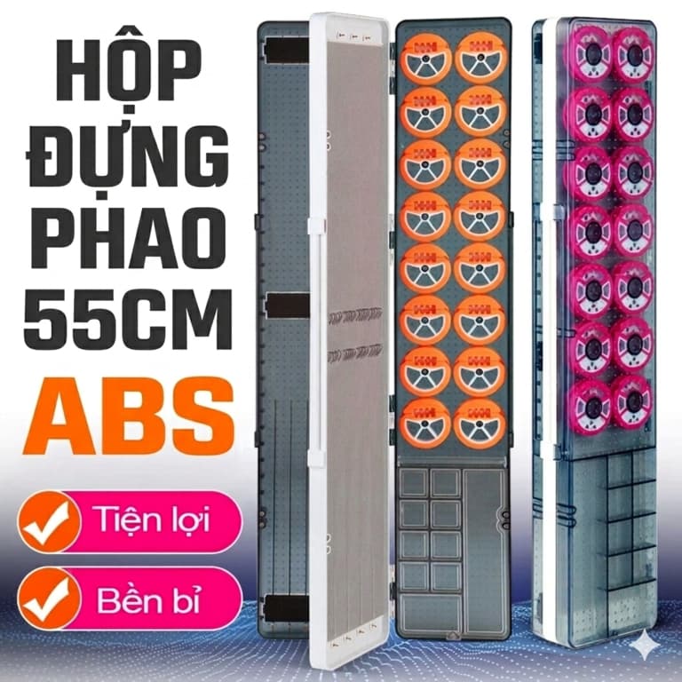 Hộp Đựng Phao Silicon  55cm Đa Năng - Chống Nước Thiết Kế Nhiều Ngăn Thông Minh Đựng Đồ Câu