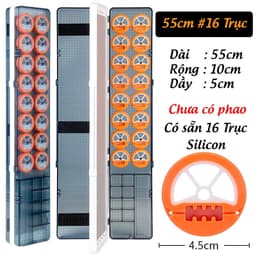 Hộp Đựng Phao Silicon  55cm Đa Năng - Chống Nước Thiết Kế Nhiều Ngăn Thông Minh Đựng Đồ Câu 2