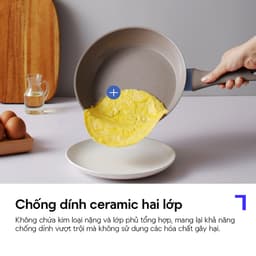 Chảo chống dính phủ ceramic LocknLock Pastella IH đáy từ inox 430, dùng được bếp từ, hàng chính hãng - JoyMall 4