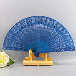 Quạt gỗ cổ trang nhiều màu xếp cầm tay phong cách Trung Quốc 8