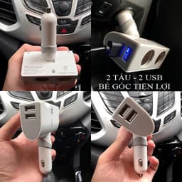 Bộ Chia Tẩu Sạc Ô Tô Xe Hơi Sạc Nhanh 2 tẩu và 2 cổng USB Hàng Xịn Bảo Hành 12 Tháng AL-5003 8