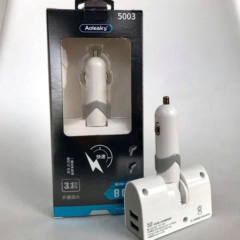 Bộ Chia Tẩu Sạc Ô Tô Xe Hơi Sạc Nhanh 2 tẩu và 2 cổng USB Hàng Xịn Bảo Hành 12 Tháng AL-5003