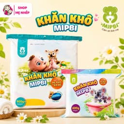 Khăn vải khô đa năng Mipbi cao cấp gói lớn tiết kiệm - mềm mại an toàn cho bé và cả gia đình 2