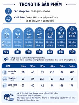 Quần jeans cho bé trai BabyloveGO, quần dài bé trai bé gái dáng baggy phong cách Hàn quốc QJ08 9