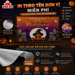 Phông Nền Halloween Chụp Ảnh Decor Check-in In Bạt Chống Nước Backdrop Halloween Khổ Lớn 6