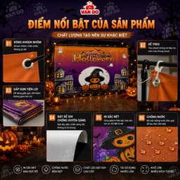 Phông Nền Halloween Chụp Ảnh Decor Check-in In Bạt Chống Nước Backdrop Halloween Khổ Lớn 4