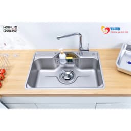 CHẬU RỬA BÁT 1 HỐ NOBINOX LIKEN NL724D | KÍCH THƯỚC 72X48CM | BỀ MẶT MỊN | Hàng chính hãng 3