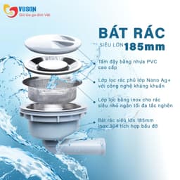 CHẬU RỬA BÁT 1 HỐ NOBINOX ARVO B180 | Kích thước 80x50cm 7