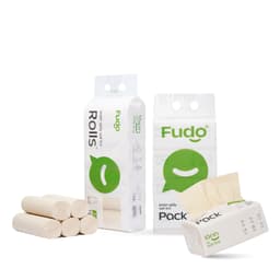 [COMBO 4 TÚI] Khăn giấy Fudo 3 lớp 100% sợi tre tự nhiên không tẩy trắng (2 Không Lõi, 2 Để Bàn) 2