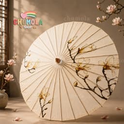 Ô dù cổ trang hình HOA NGỌC LAN cosplay chụp ảnh in họa tiết đẹp phong cách trung hoa trang trí nhiều mẫu 1