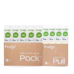 [COMBO 2 THÙNG] Khăn giấy Fudo 3 lớp 100% sợi tre tự nhiên không tẩy trắng (1 Để Bàn, 1 Treo Tường) 2