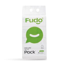 Khăn giấy Fudo gói rút để bàn 3 lớp 100% sợi tre tự nhiên không tẩy trắng 1 Túi x 4 Gói 2