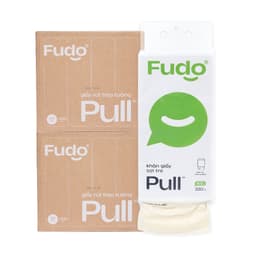 [2 THÙNG] Khăn giấy Fudo rút đáy treo tường 3 lớp 100% sợi tre tự nhiên không tẩy trắng-2Thùngx8Túi 2