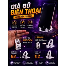 Móc Khóa Kiêm Giá Đỡ Điện Thoại 2-Trong-1 In 3D– Siêu Nhẹ, Gấp Gọn Thông Minh [MÊ 3D] 1