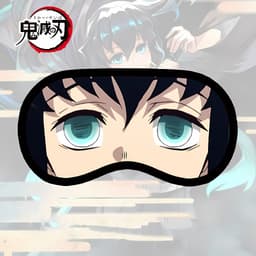 Bịt mắt KIMETSU NO YAIBA Tanjiro Giyuu Muichiro  miếng che mắt ngủ in hình anime chibi mặt nạ ngủ 3