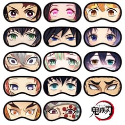 Bịt mắt KIMETSU NO YAIBA Tanjiro Giyuu Muichiro  miếng che mắt ngủ in hình anime chibi mặt nạ ngủ 6