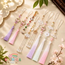 Dây tua rua treo áo dài hạt rơi phụ kiện trang trí quạt Hán phục phong cách cổ trang 1
