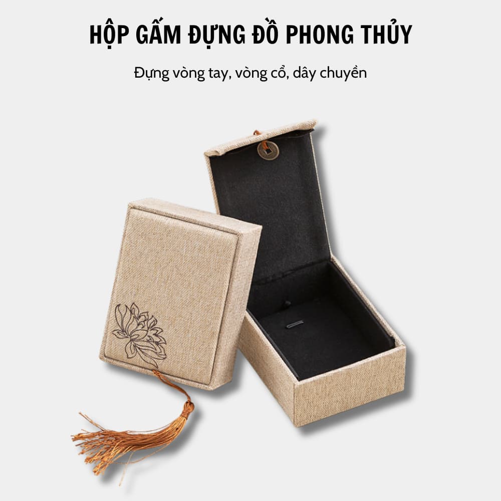 Hộp Gấm Đựng Trang Sức, Vòng Tay, Vòng Cổ Phong Thuỷ May Mắn TAROT ĐỒNG TÂM