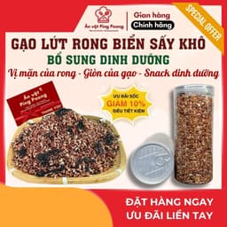 Gạo Lứt Rong Biển Hạt Rời Sấy Khô Ăn Liền, Gạo Lứt Sấy Mix Rong Biển Dinh Dưỡng, Ăn Chay Ăn Vặt 1