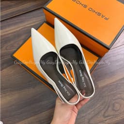 [ Giày Dép Huyền My ] Cao gót 7p mũi nhọn da bóng nhẹ mềm êm chân chắc chắn hàng cao cấp full hộp - AH68 8