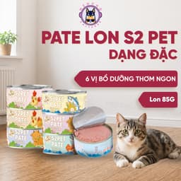 Pate Mèo S2PET Lon 85g – Thức Ăn Ướt Giàu Dinh Dưỡng, Kích Thích Ăn Ngon - Méo Chò Uni 1