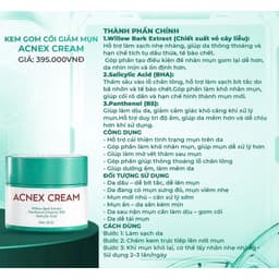 Kem gom cồi mụn Acnex Cream Dr Lacir giúp ngừa mụn, dịu da, giảm thâm mụn 25g 7
