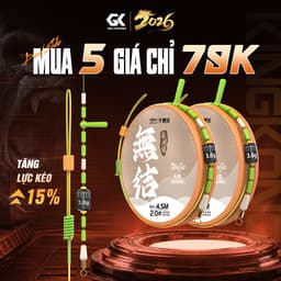 Trục Câu Đài KingKong Dây Câu Cá Buộc Sẵn QuanLiLai Bản Nâng Cấp Gia Cố Dây PE Size 3m6 Đến 7m2 1