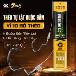 Thẻo Cước Lưỡi Tự Lật Chuyên Câu Rô Diếc Thẻo Câu Đài Buộc Sẵn Lưỡi Câu Cá Chất Lượng 1
