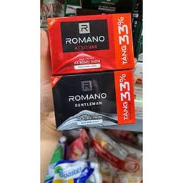 Xà Bông Cục Romano 90g [TĂNG 33%] Hương Nước Hoa Nam Tính, Làm Sạch Da, Dưỡng Ẩm Nam Chính Hãng 6