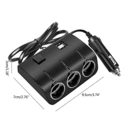 Bộ Chia Tẩu Sạc Ô Tô 3 Cổng Tẩu Chia Sạc 2 Cổng USB Sạc Điện Thoại Ô Tô Olesson Nguồn 12V/24V 5