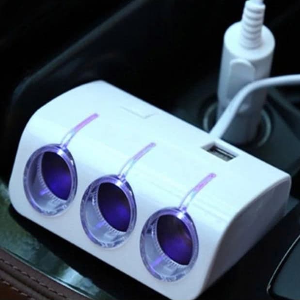 Bộ Chia Tẩu Sạc Ô Tô 3 Cổng Tẩu Chia Sạc 2 Cổng USB Sạc Điện Thoại Ô Tô Olesson Nguồn 12V/24V
