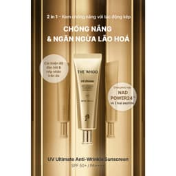Kem Chống Nắng Whoo Vàng UV Ultimate Anti-Wrinkle Sunscreen 50ml Cấp Ẩm Tăng Đàn Hồi Da [set 3pcs] 5