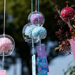 Chuông gió Hoa nhiều màu Furin Nhật Bản trong suốt trang trí decor xinh xắn 3