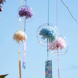 Chuông gió Hoa nhiều màu Furin Nhật Bản trong suốt trang trí decor xinh xắn 5