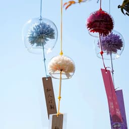 Chuông gió Hoa nhiều màu Furin Nhật Bản trong suốt trang trí decor xinh xắn 4
