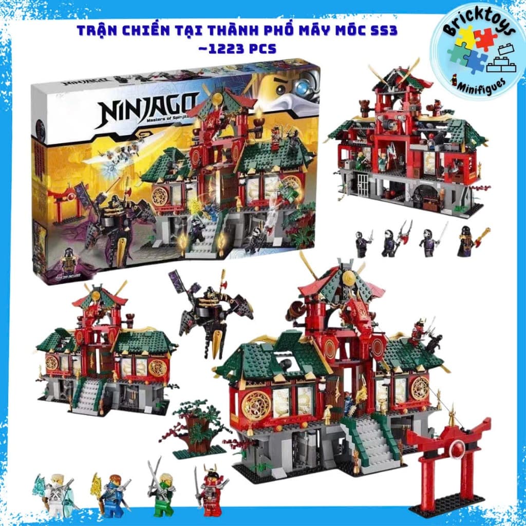 [ Pre Oder ] Đồ chơi mô hình xếp hình nhân vật Trận chiến tại thành phố máy móc overlord Ss3 - 1223pcs