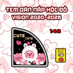 Tem Dán Hộc Đồ Visionnn 2020-2026 Dán Trang Trí Mẫu Gấu Hồng Dễ Thương Decal Nhãn Dán 1