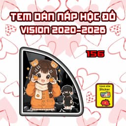 Tem Dán Hộc Đồ Visionnn 2020-2026 Dán Trang Trí Mẫu Gấu Hồng Dễ Thương Decal Nhãn Dán 6
