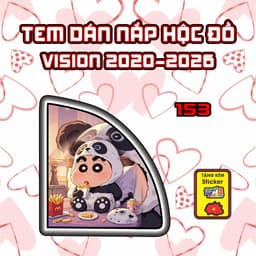 Tem Dán Hộc Đồ Visionnn 2020-2026 Dán Trang Trí Mẫu Gấu Hồng Dễ Thương Decal Nhãn Dán 3