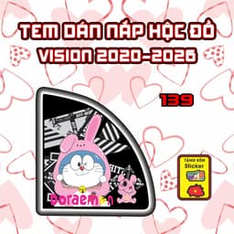 Tem Dán Hộc Đồ Visionnn 2020-2026 Dán Trang Trí Mẫu Gấu Hồng Dễ Thương Decal Nhãn Dán 7