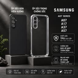 Ốp lưng Samsung A07 / A17 / A37 / A57, TPU đen / CHỐNG SỐC bảo vệ camera 1