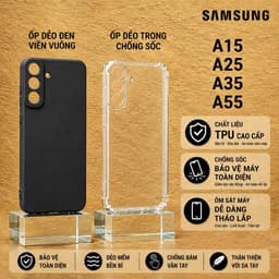 ỐP LƯNG SAMSUNG A15 / A25 / A35 / A55 – VIỀN VUÔNG, ÔM MÁY, HỖ TRỢ CHỐNG SỐC 1