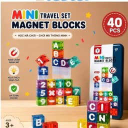 Bộ Xếp Hình Nam Châm Chữ Và Số Cho Bé 40PCS Đồ Chơi Giáo Dục 1