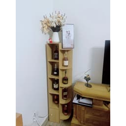 Kệ Rượu Hoàng Hương, Kệ Góc Tường Decor Kệ Để Đồ Nhiều Tầng Phong Cách Hiện Đại Gỗ MDF Bền Đẹp, kt 150x40x20cm 3