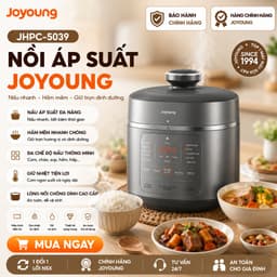 Nồi áp suất JoYoung JHPC-5039 Tiếng Việt 2 Ruột Nồi 9 Thực Đơn Cài Sẵn- Nấu Mở Nắp, Hầm, Nướng 1