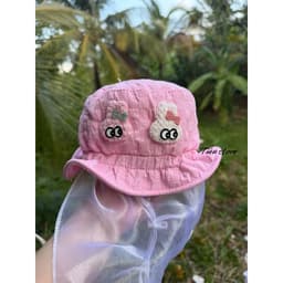 Nón bo lưới thỏ nhún  [ sơ sinh đến 20 tháng ] mũ xinh xắn che bụi chống nắng dễ thương 6