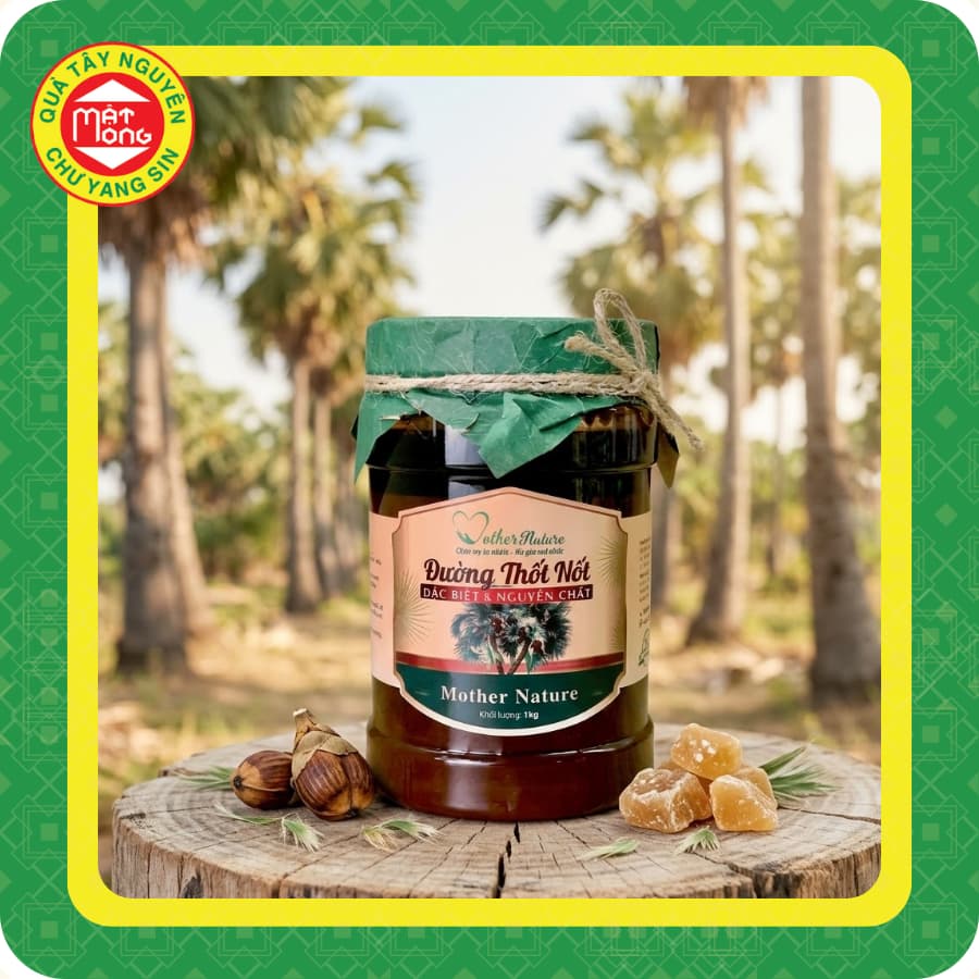Đường thốt nốt Mother Natural 1KG - Quà Tây Nguyên